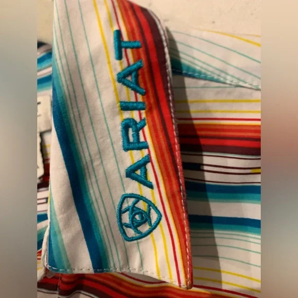 ARIAT WOMEN'S WRINKLE RESIST TEAM
KIRBY STRETCH SHIRT, ROSA SERAPE - S - Picture 7 of 13